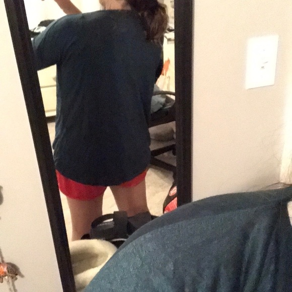 AX teal cross shirt, Size S/M - Picture 3 of 5